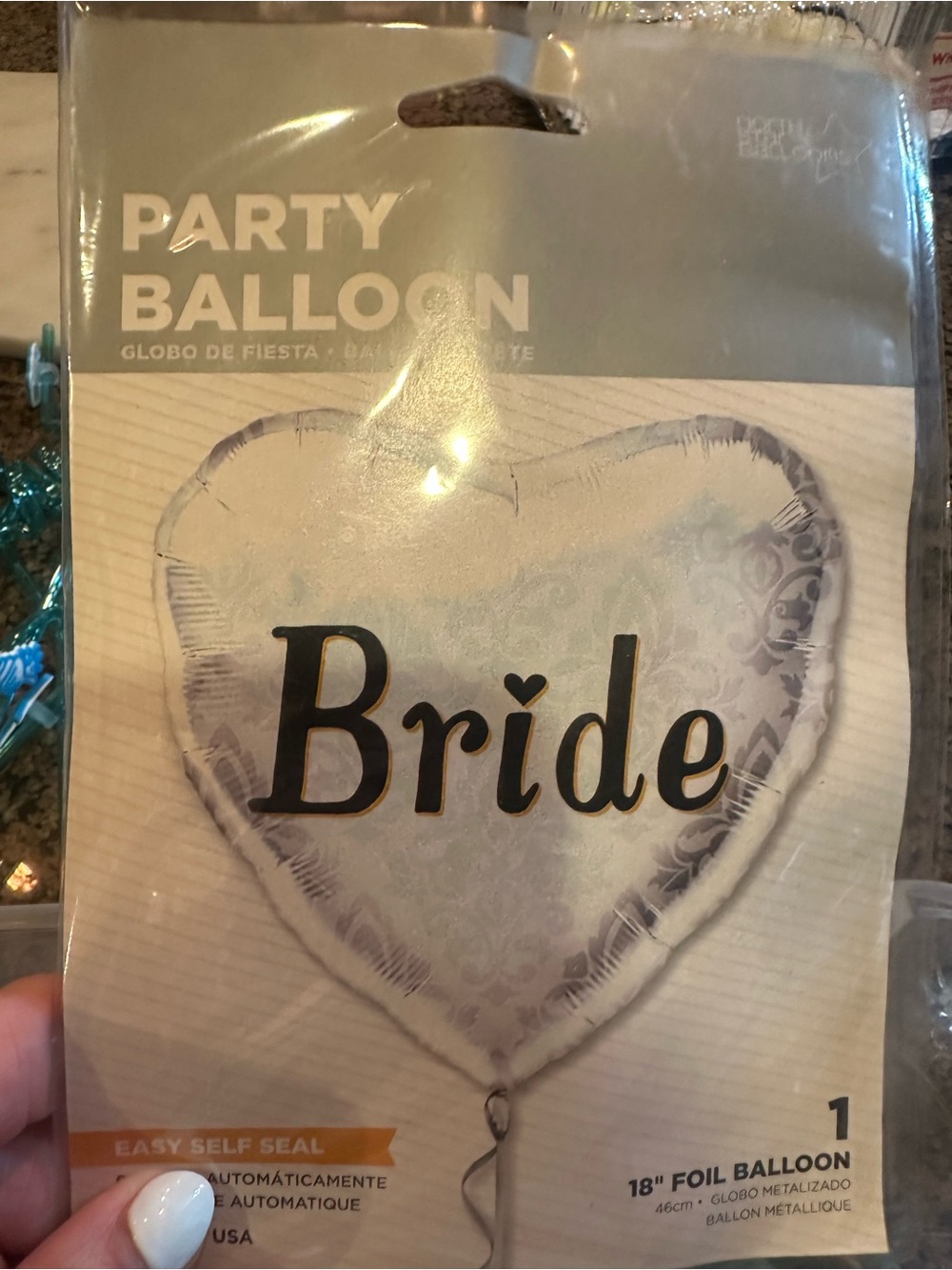 Silver foil Bride Balloon